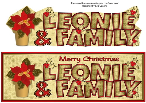 Red Poinsettia LEONIE & FAMILY large dl