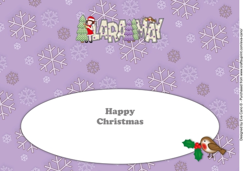 Christmas Girl LARA MAY large dl insert