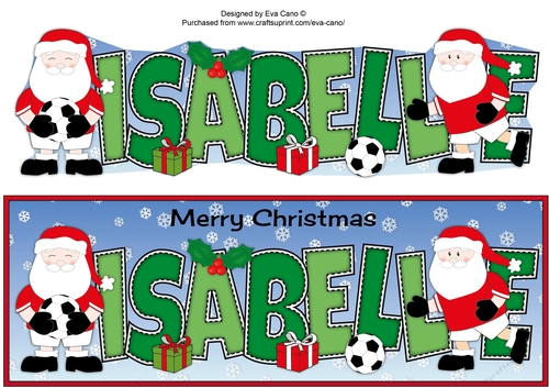 Footballer Santa in red ISABELLE large dl