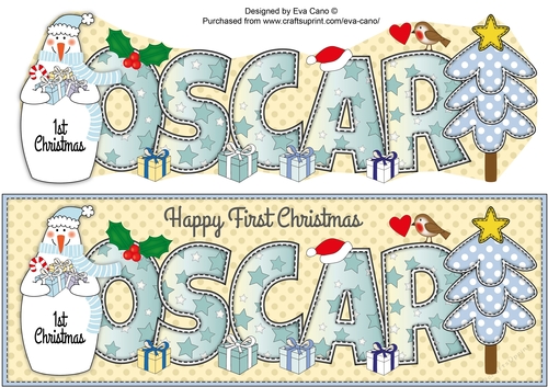 Snowman 1st Xmas OSCAR large dl