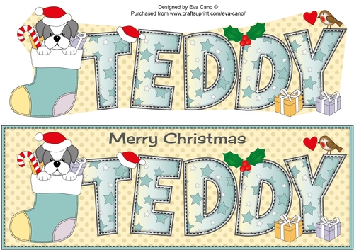 Finn the Shih Tzu Xmas TEDDY large dl