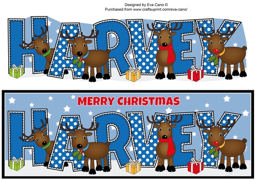 Rudolf and Friends HARVEY large dl
