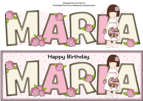 Birthday Flower Girl MARIA large dl