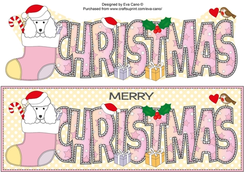 Leo the Poodle Xmas CHRISTMAS large dl