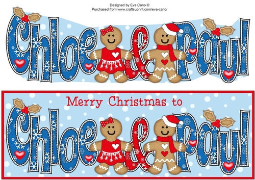 Gingerbread Couple CHLOE & PAUL large dl