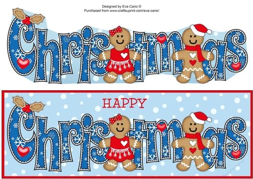 Gingerbread Couple CHRISTMAS large dl 2