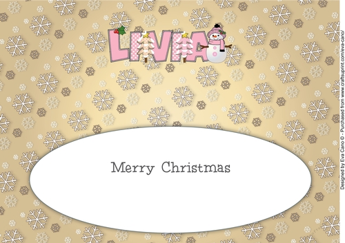 Cute Snowman LIVIA large dl insert