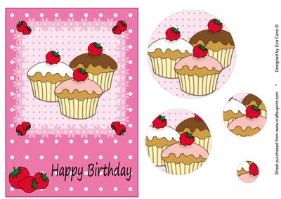 Cupcakes with Strawberries Pyramid