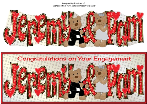 Engagement Teddies JEREMY & PAM large dl