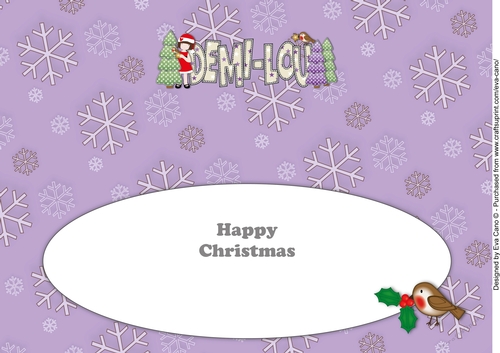 Christmas Girl DEMI-LOU large dl insert