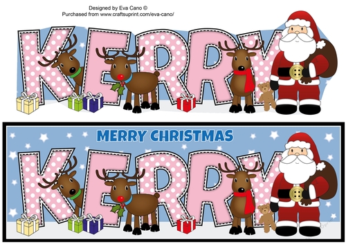 Santa and his Reindeers KERRY large dl