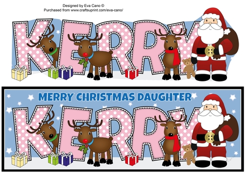 Santa and his Reindeers daughter KERRY large dl