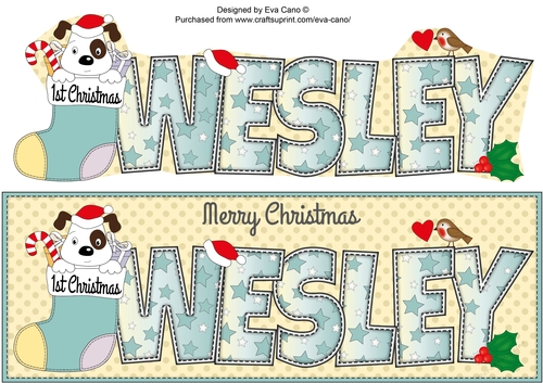 Patch 1st Xmas WESLEY large dl
