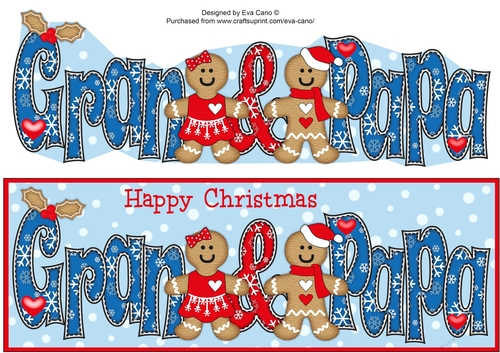 Gingerbread Couple GRAN & PAPA large dl