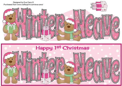 1st Christmas Teddies WINTER NEAVE large dl