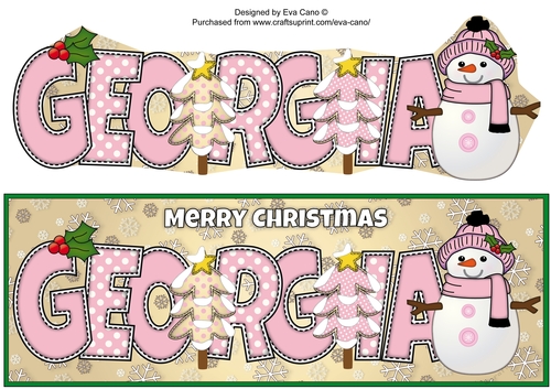 Cute Snowman GEORGIA large dl