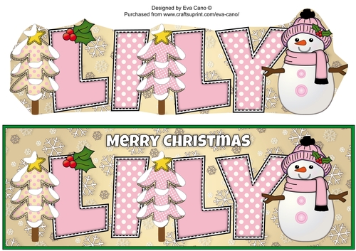 Cute Snowman LILY large dl