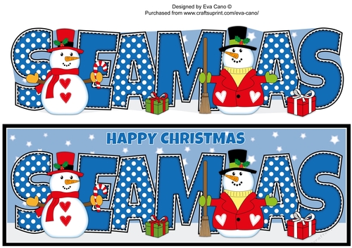 Snowmen SEAMAS large dl