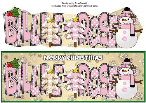 Cute Snowman BILLIE-ROSE large dl