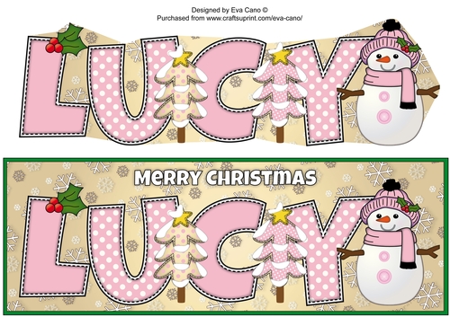 Cute Snowman LUCY large dl