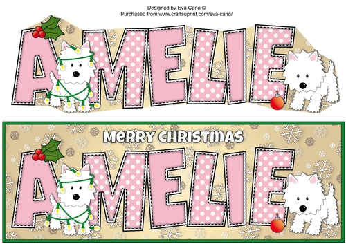 Xmas Jazz Dogs AMELIE large dl