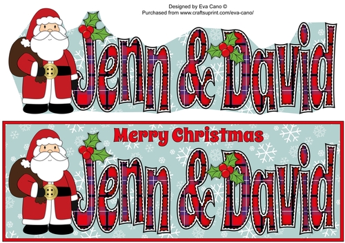 Santa in coat JENN & DAVID large dl