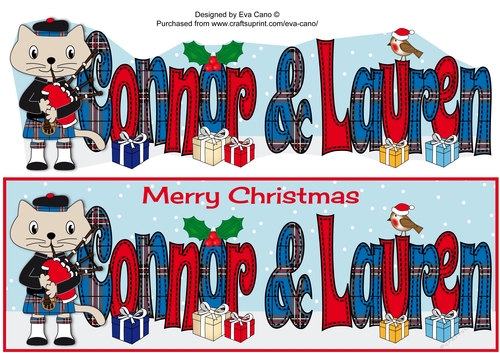 Bagpiper Max the Cat CONNOR & LAUREN large dl