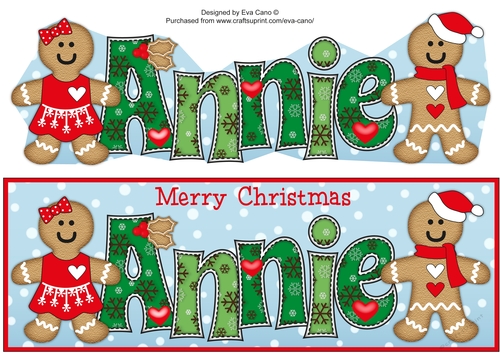 Gingerbread Couple ANNIE large dl