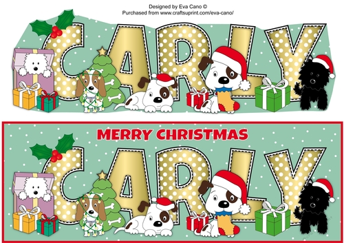 Christmas Dogs CARLY large dl