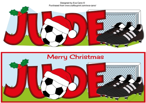 Xmas Football Boots & Football JUDE large dl