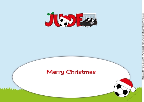 Xmas Football Boots & Football JUDE large dl insert