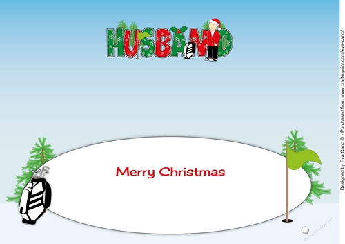 Christmas Golf Champion HUSBAND large dl insert