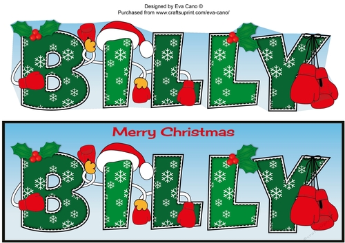 Christmas Boxing BILLY large dl