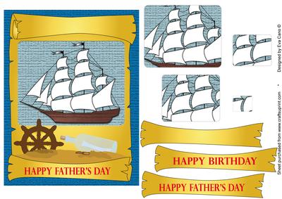 Sail Ship with Scroll