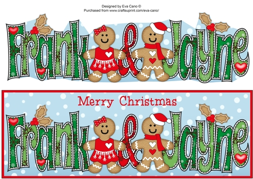 Gingerbread Couple FRANK & JAYNE large dl