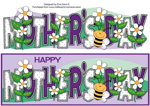 Flowers and Bees MOTHERS DAY large dl