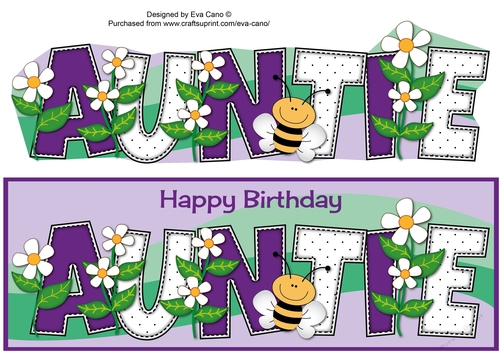 Flowers and Bees AUNTIE large dl