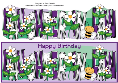 Flowers and Bees DAUGHTER IN LAW large dl