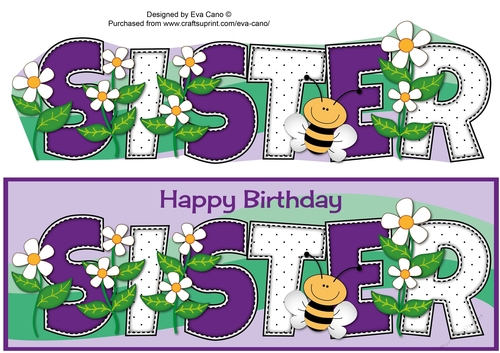 Flowers and Bees SISTER large dl