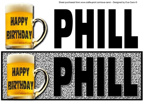 Happy Birthday PHILL large DL (black)
