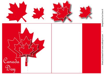 Canada Day Fold Back with Decoupage