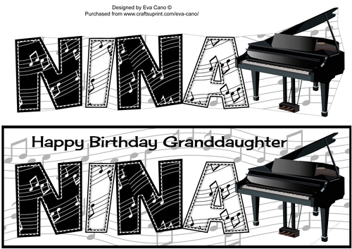 Piano Theme NINA Granddaughter large dl