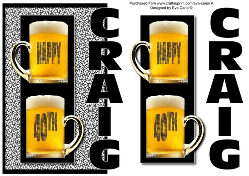 Happy 40th CRAIG over the side (black)