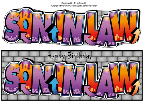 Graffiti SON IN LAW large dl