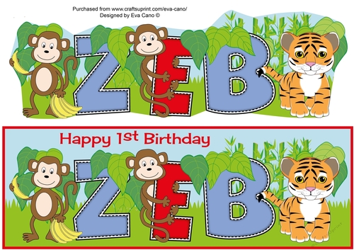 Cute Tiger and Monkeys ZEB 1st large dl
