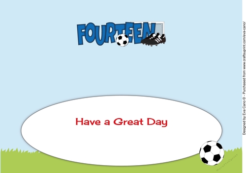 Football Boots & Football FOURTEEN large dl insert