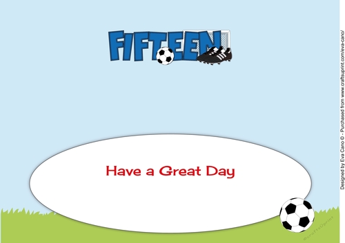 Football Boots & Football FIFTEEN large dl insert