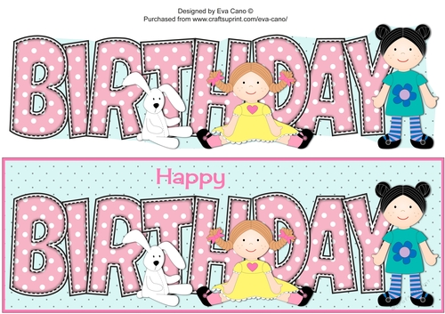 Rag Dolls BIRTHDAY large dl