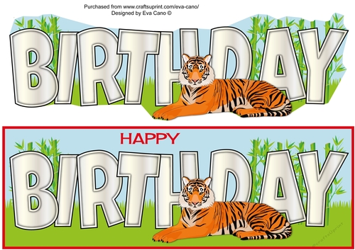 Tiger BIRTHDAY large dl