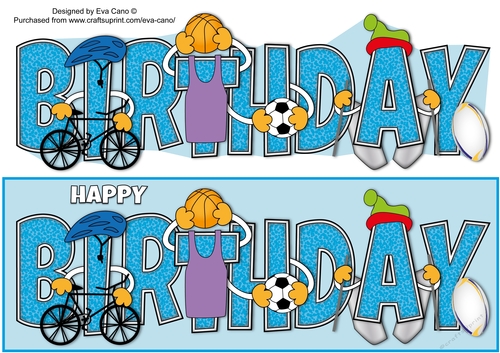 Sports BIRTHDAY large dl